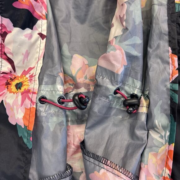 Joules Right as Rain Waterproof Breathable Jacket Black Floral Size 14 - JL386 - Picture 6 of 9
